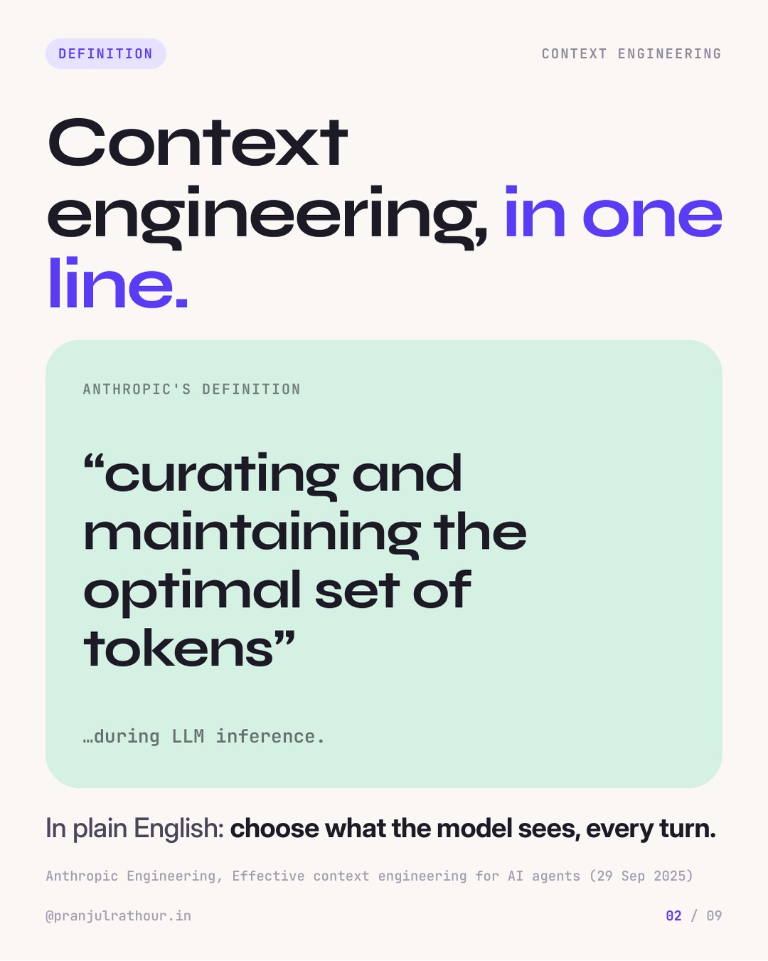 Context is the new prompt, slide 2 of 9
