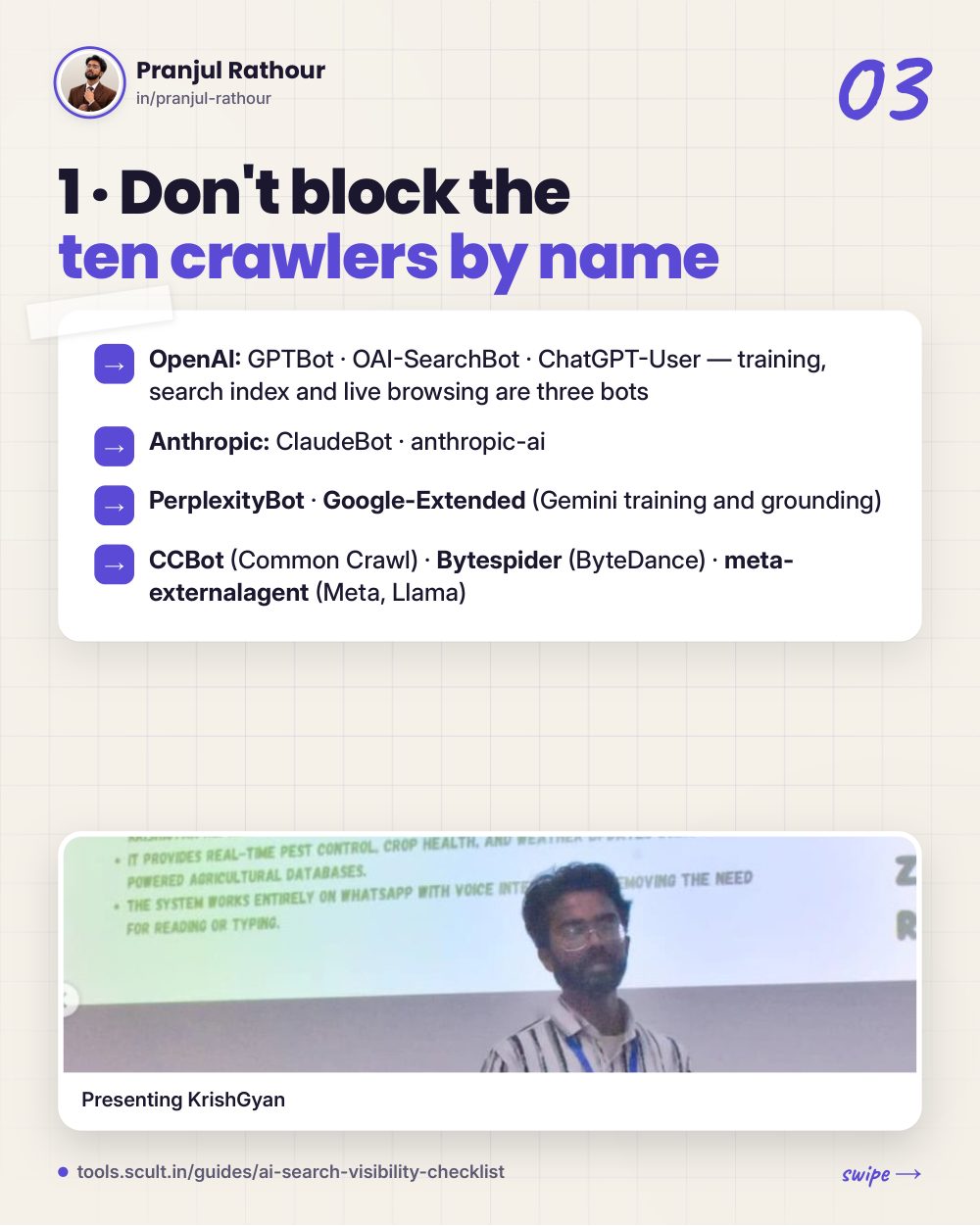 The AI-search visibility checklist, slide 3 of 10