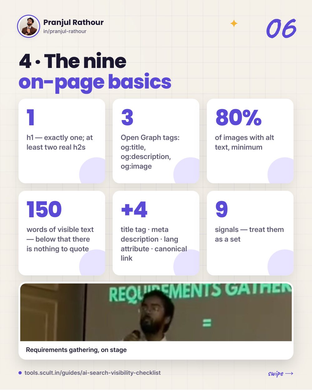 The AI-search visibility checklist, slide 6 of 10