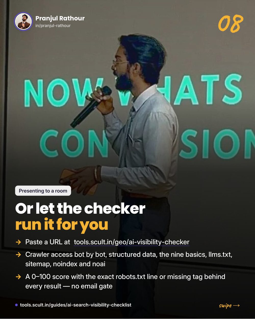 The AI-search visibility checklist, slide 8 of 10