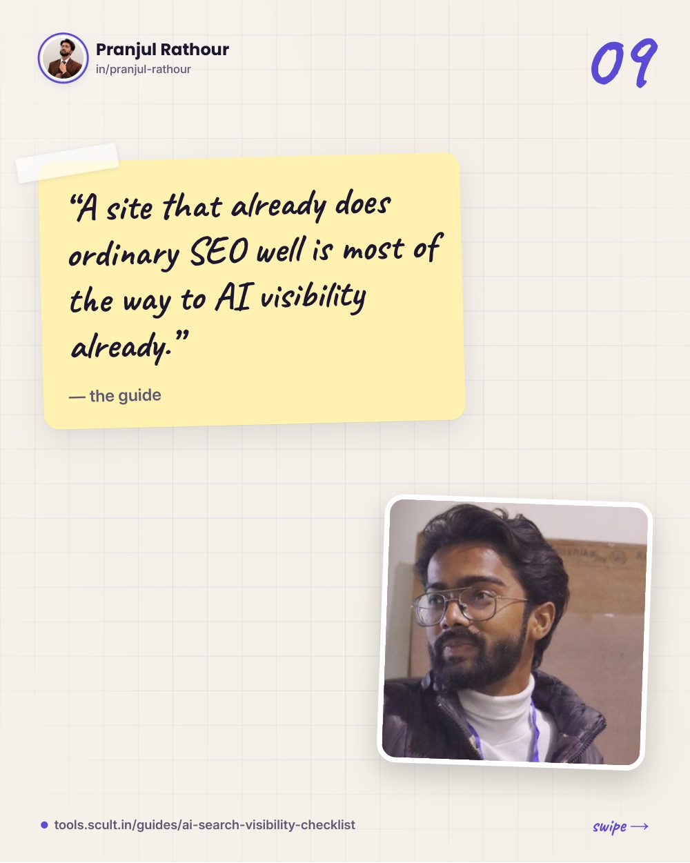 The AI-search visibility checklist, slide 9 of 10