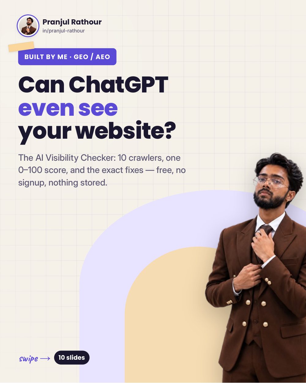 Can ChatGPT even see your website? The AI Visibility Checker I built