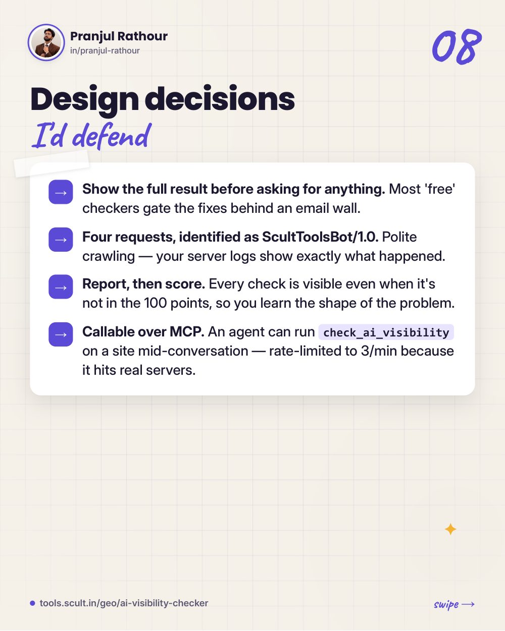 Can ChatGPT even see your website? The AI Visibility Checker I built, slide 8 of 10