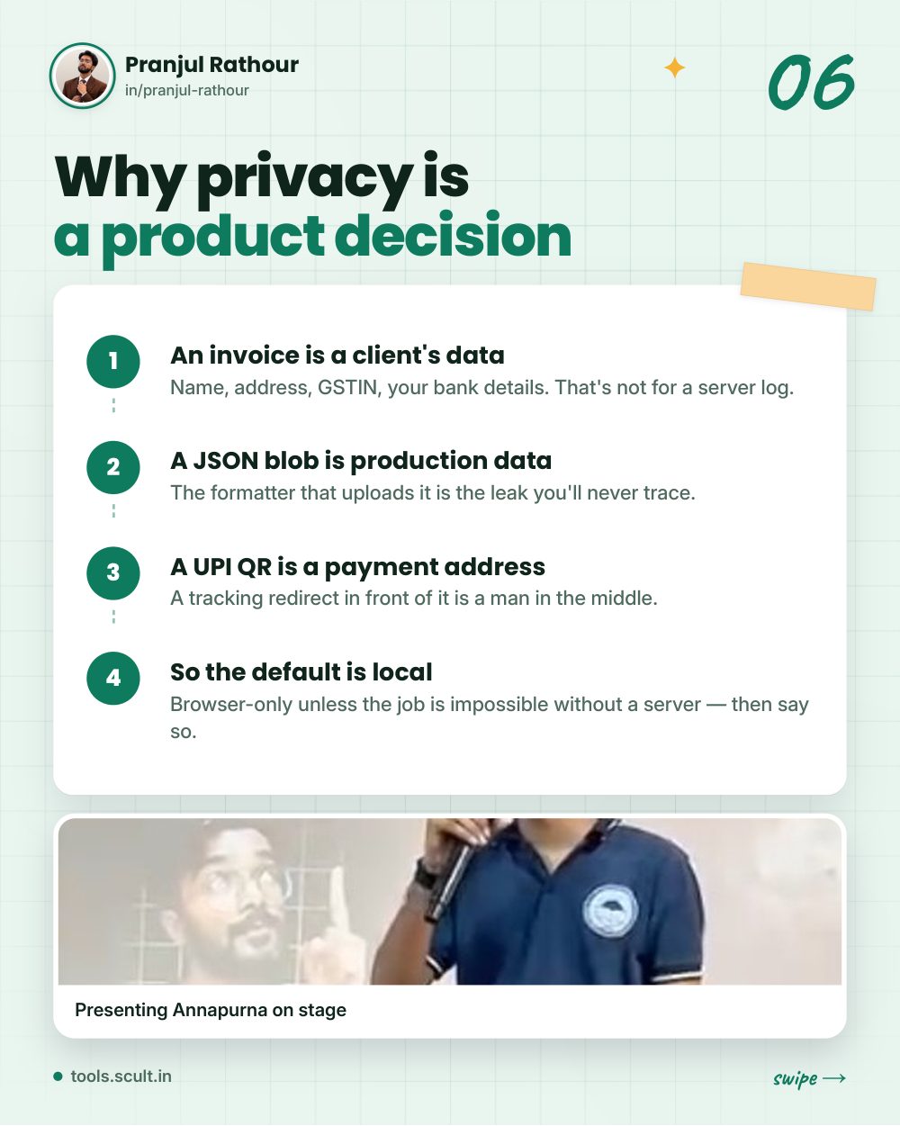 13 of 15 tools never upload a byte, slide 6 of 9