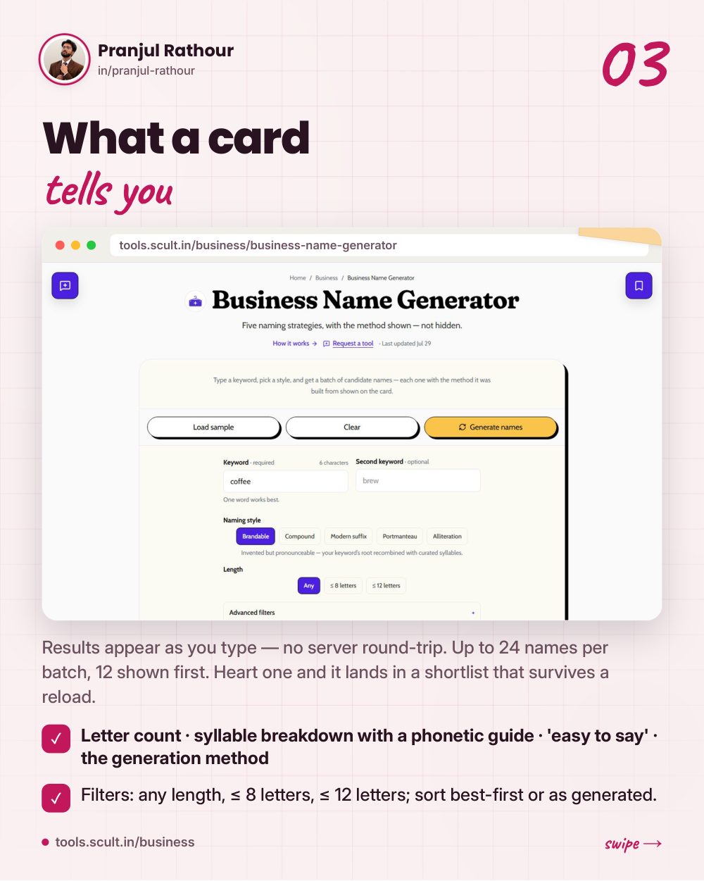 Naming a business without a naming agency, slide 3 of 9