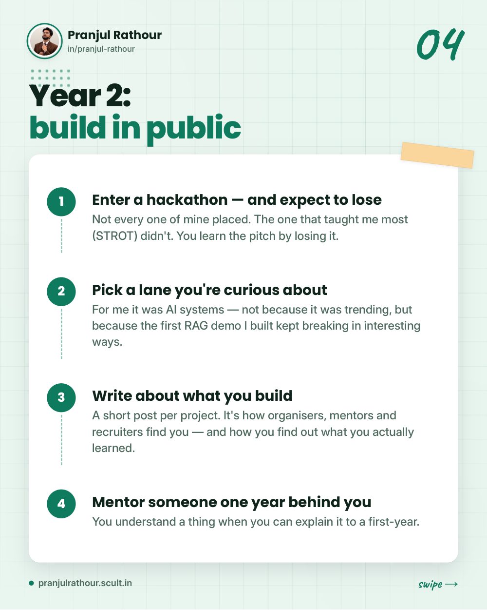 What I told 100+ first-years at the VSICS BCA induction, slide 4 of 9