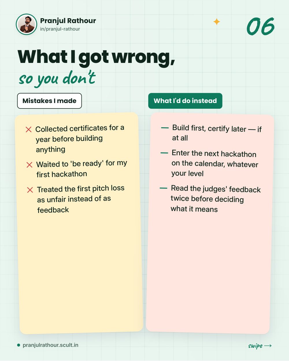 What I told 100+ first-years at the VSICS BCA induction, slide 6 of 9