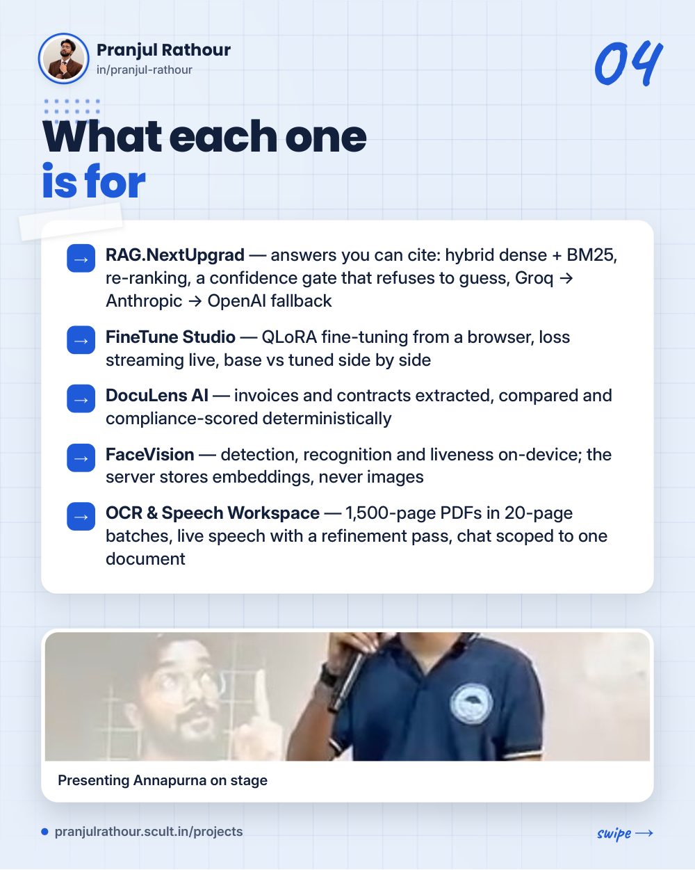 Five production AI apps in one year, slide 4 of 8