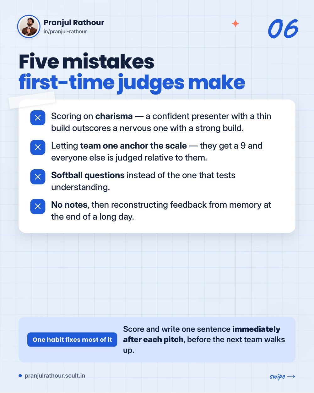What hackathon judges actually look for, slide 6 of 10