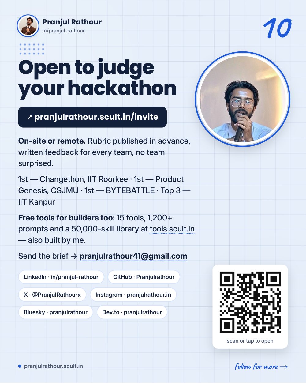 What hackathon judges actually look for, slide 10 of 10
