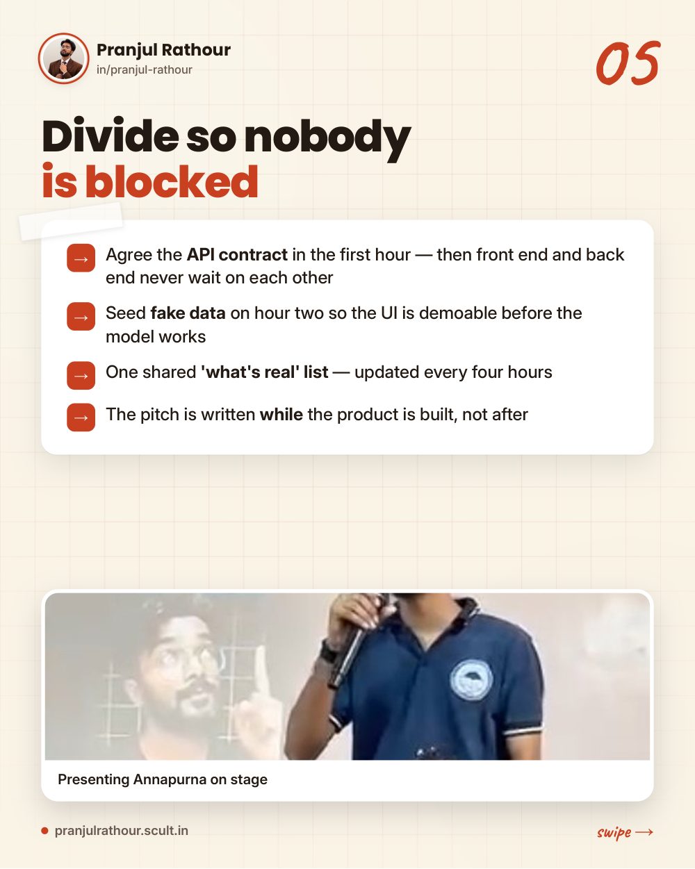 How to form a hackathon team that ships, slide 5 of 8