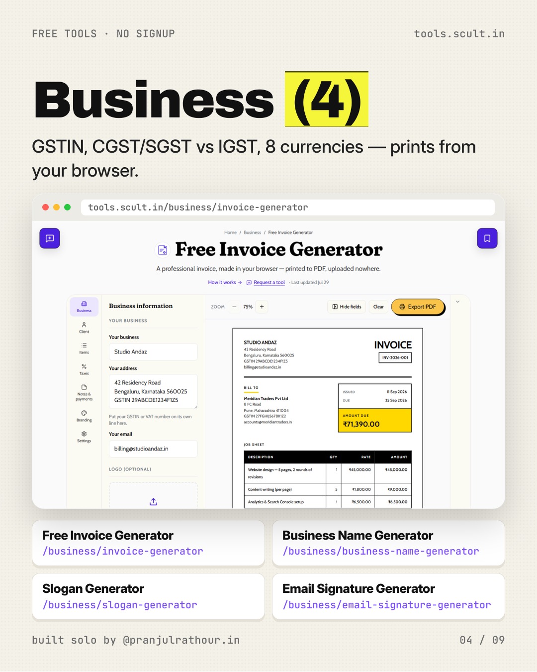 15 free tools, no signup, every link, slide 4 of 9
