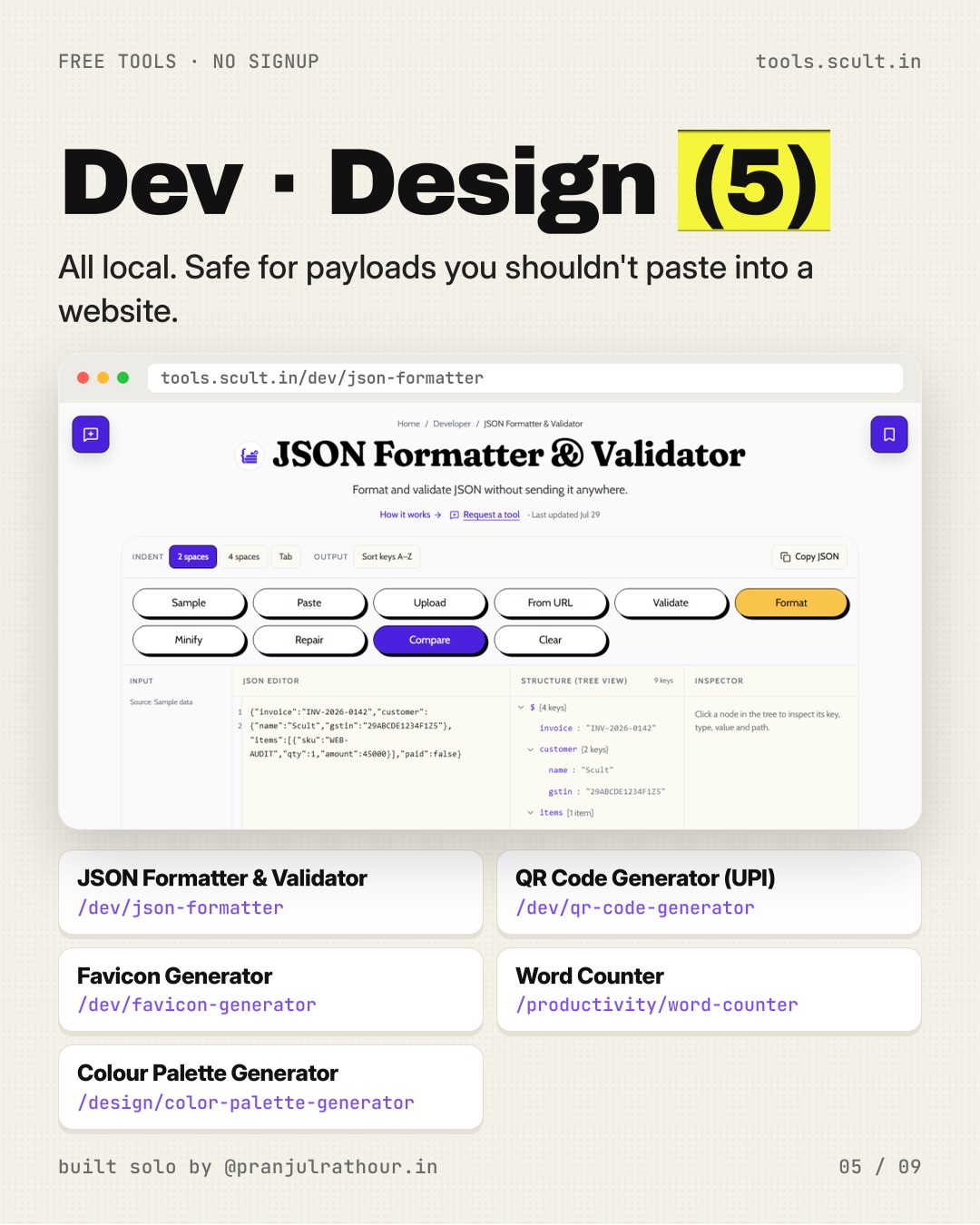 15 free tools, no signup, every link, slide 5 of 9