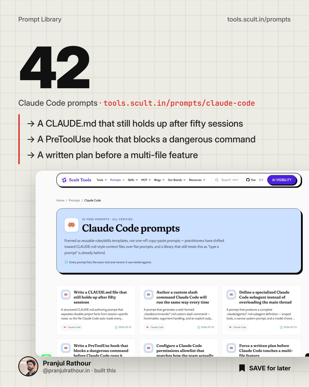 1,211 prompts, every one stamped, slide 3 of 8