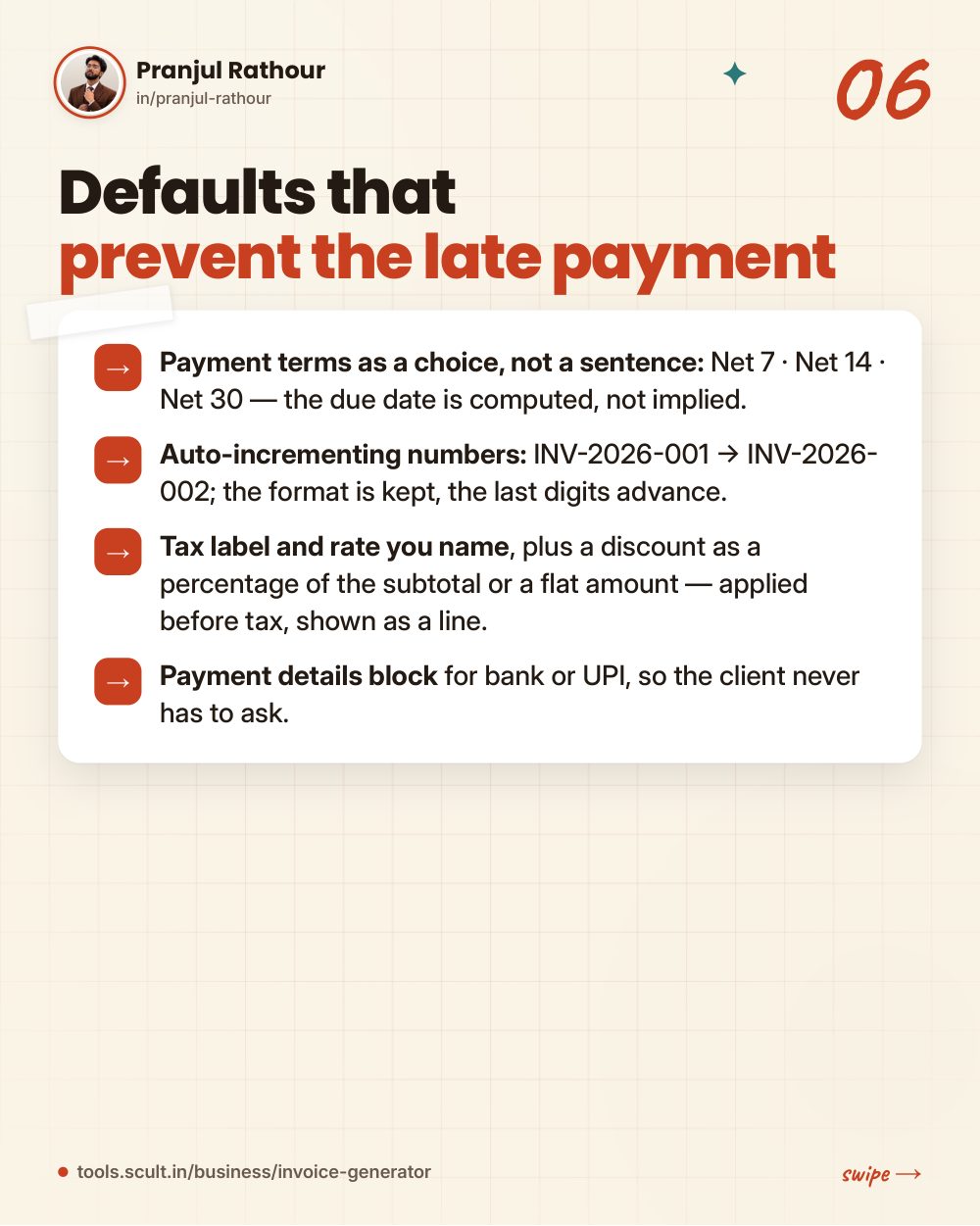 Invoices that get paid on time, slide 6 of 9