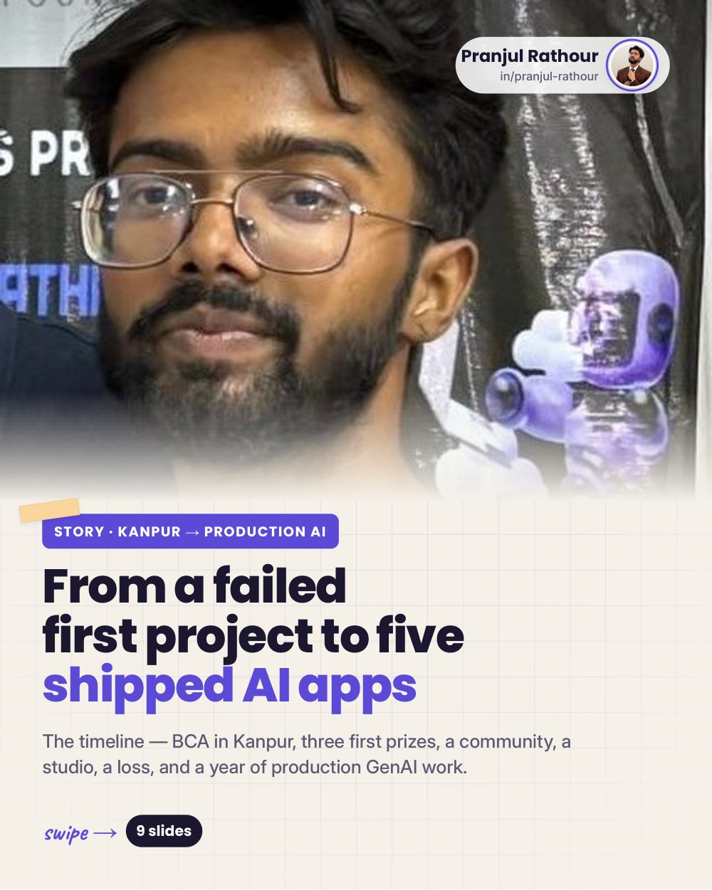 From a failed first project to five shipped AI apps