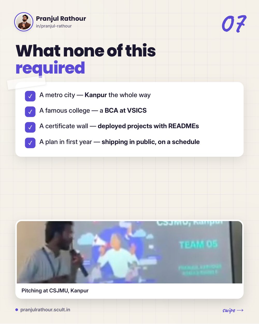 From a failed first project to five shipped AI apps, slide 7 of 9