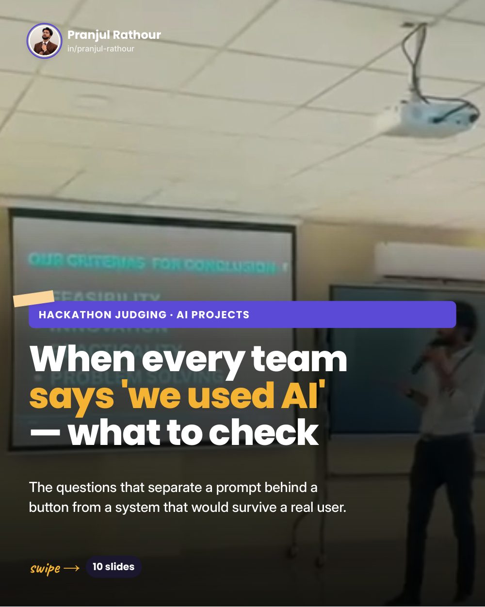 Judging AI hackathon projects: what to check when every team says 'we used AI'