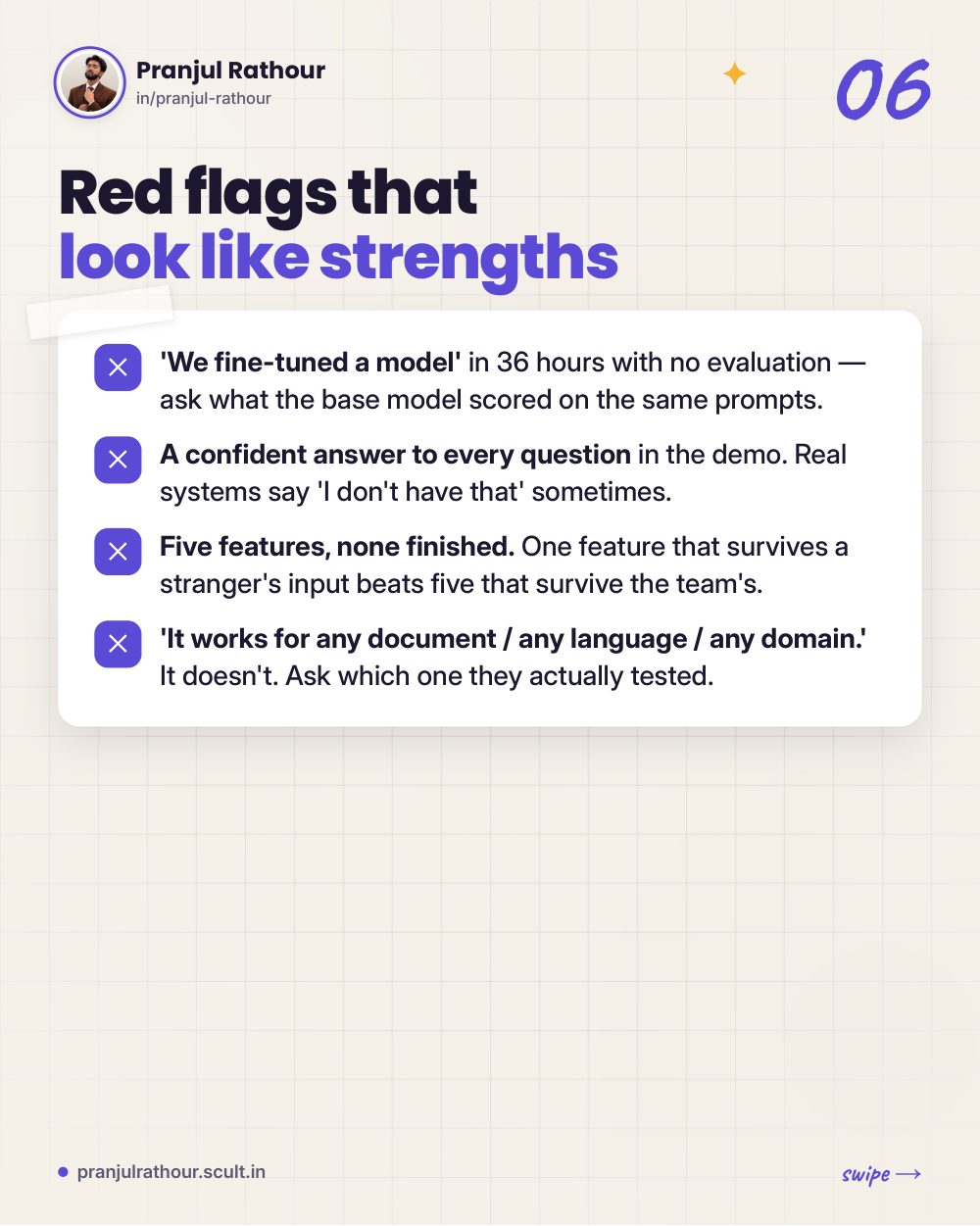 Judging AI hackathon projects: what to check when every team says 'we used AI', slide 6 of 10