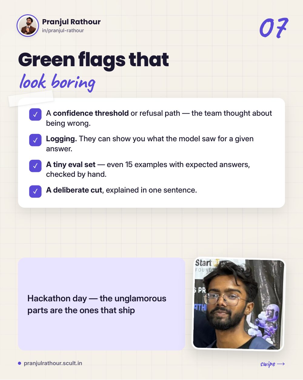 Judging AI hackathon projects: what to check when every team says 'we used AI', slide 7 of 10