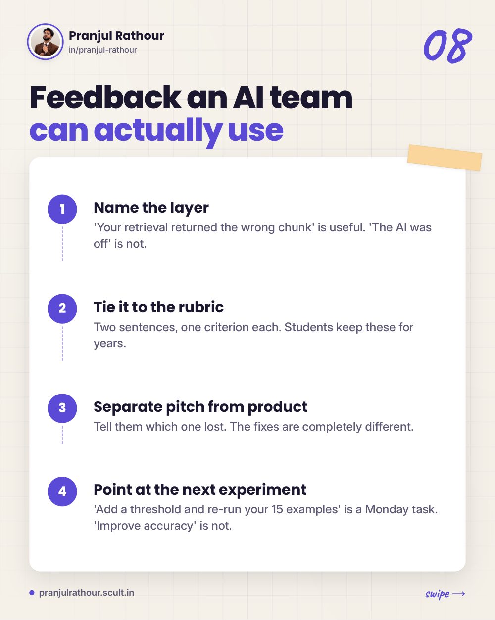 Judging AI hackathon projects: what to check when every team says 'we used AI', slide 8 of 10