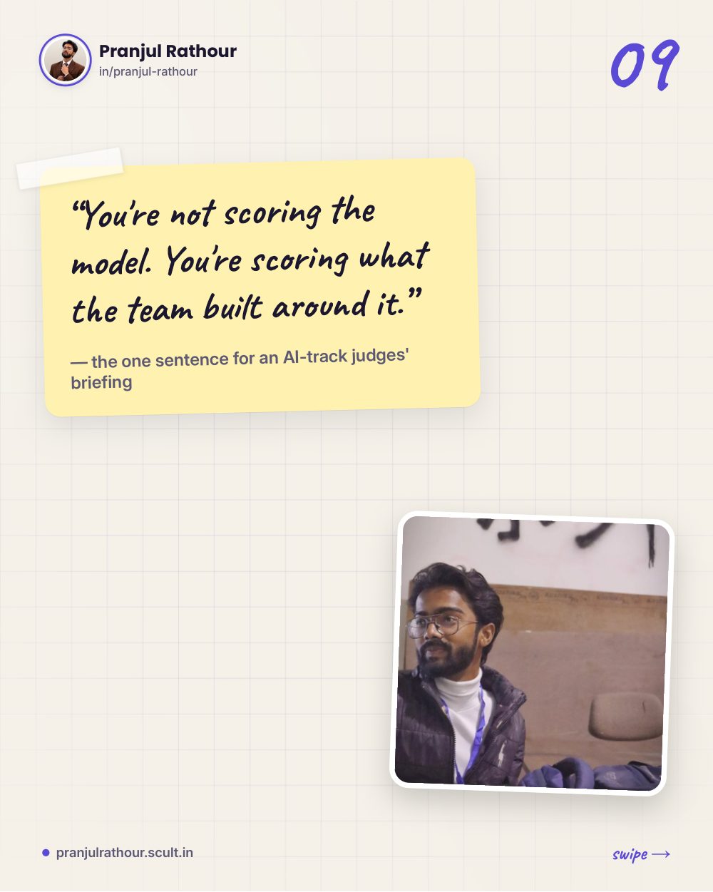 Judging AI hackathon projects: what to check when every team says 'we used AI', slide 9 of 10