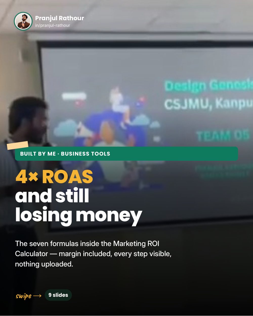 ROI, ROAS and break-even