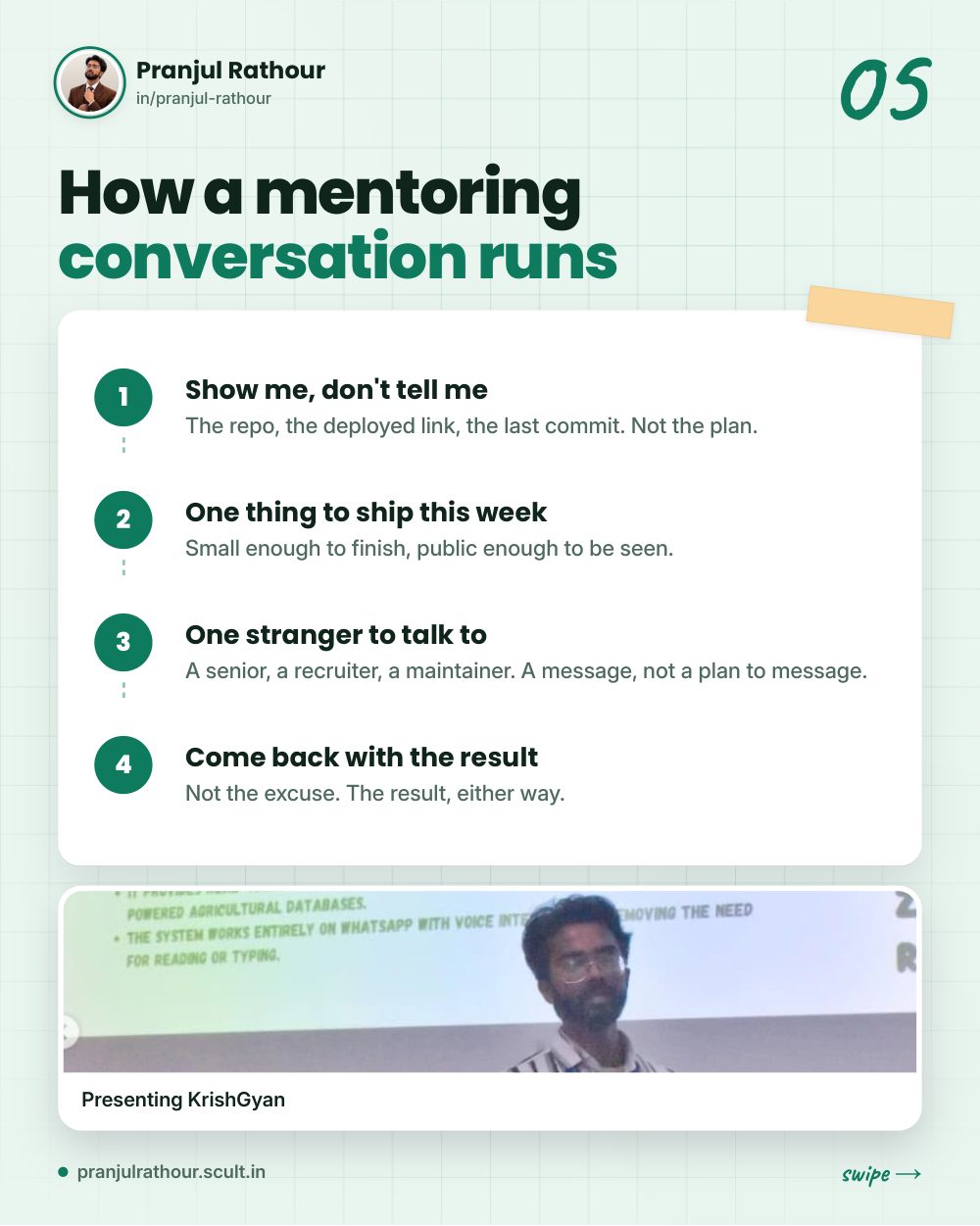 What mentoring 200+ students taught me, slide 5 of 8