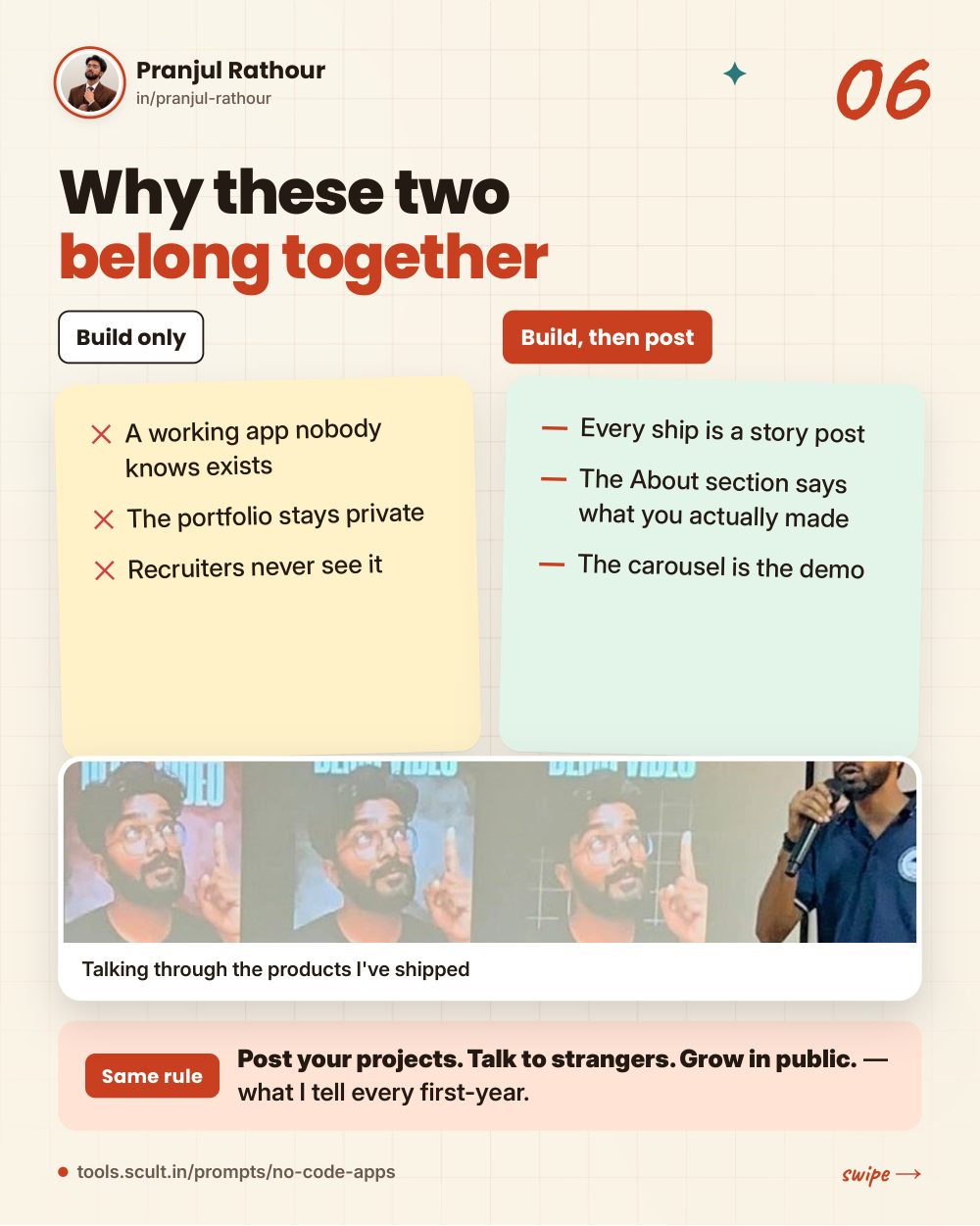 23 no-code app prompts and 32 LinkedIn prompts, slide 6 of 9