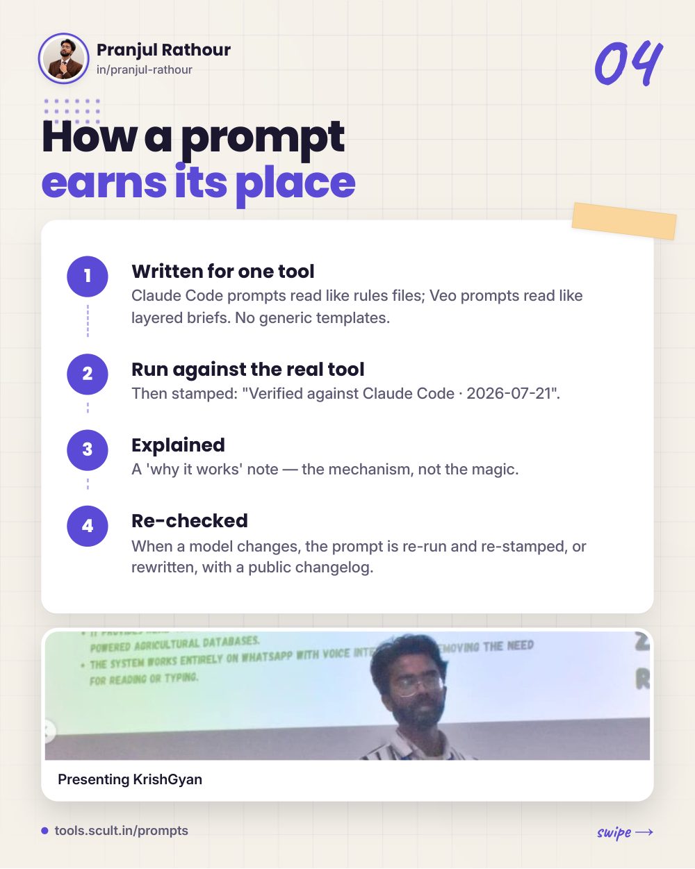 How a 1,211-prompt library stays honest, slide 4 of 9