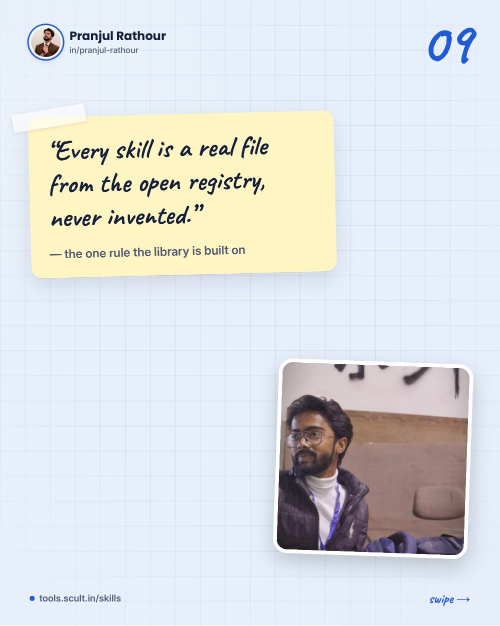 One SKILL.md, five coding agents, slide 9 of 10