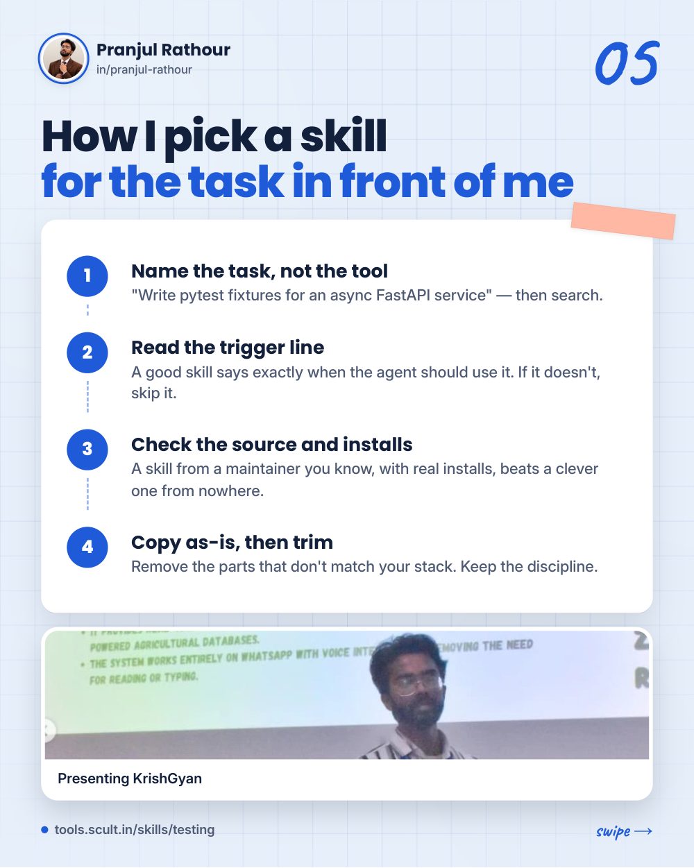 2,375 testing skills for coding agents, slide 5 of 9