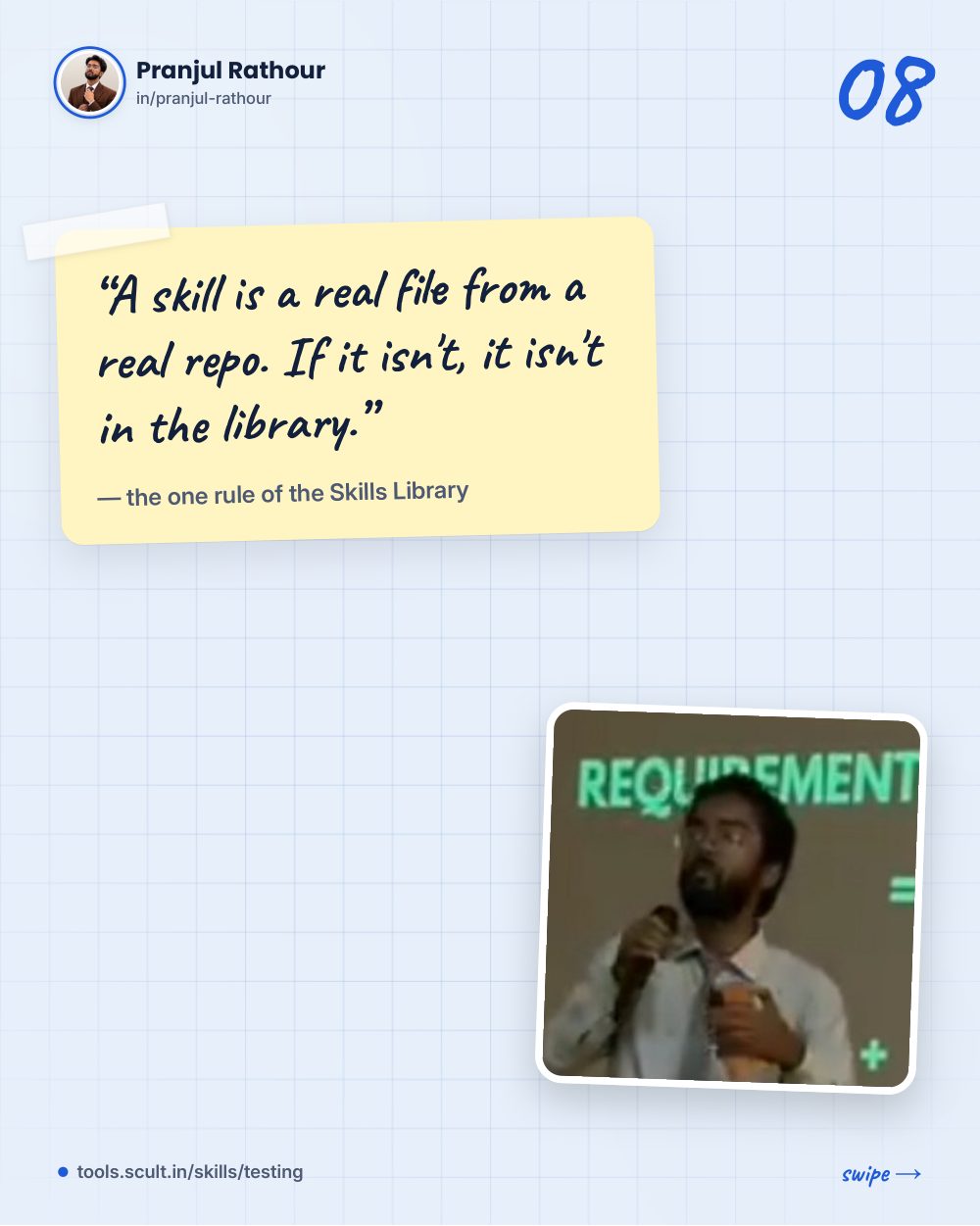 2,375 testing skills for coding agents, slide 8 of 9
