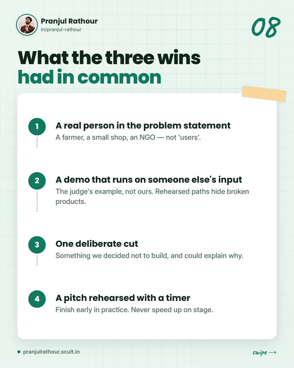 Three first prizes in one year, slide 8 of 11