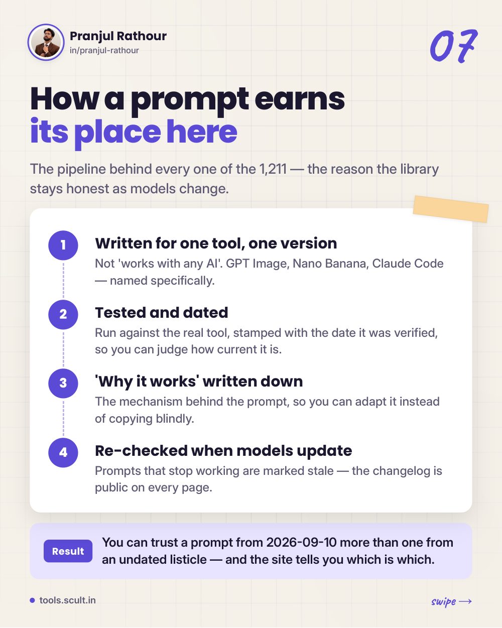 I built 15 free tools, 1,211 prompts and a 50,000-skill library, slide 7 of 12