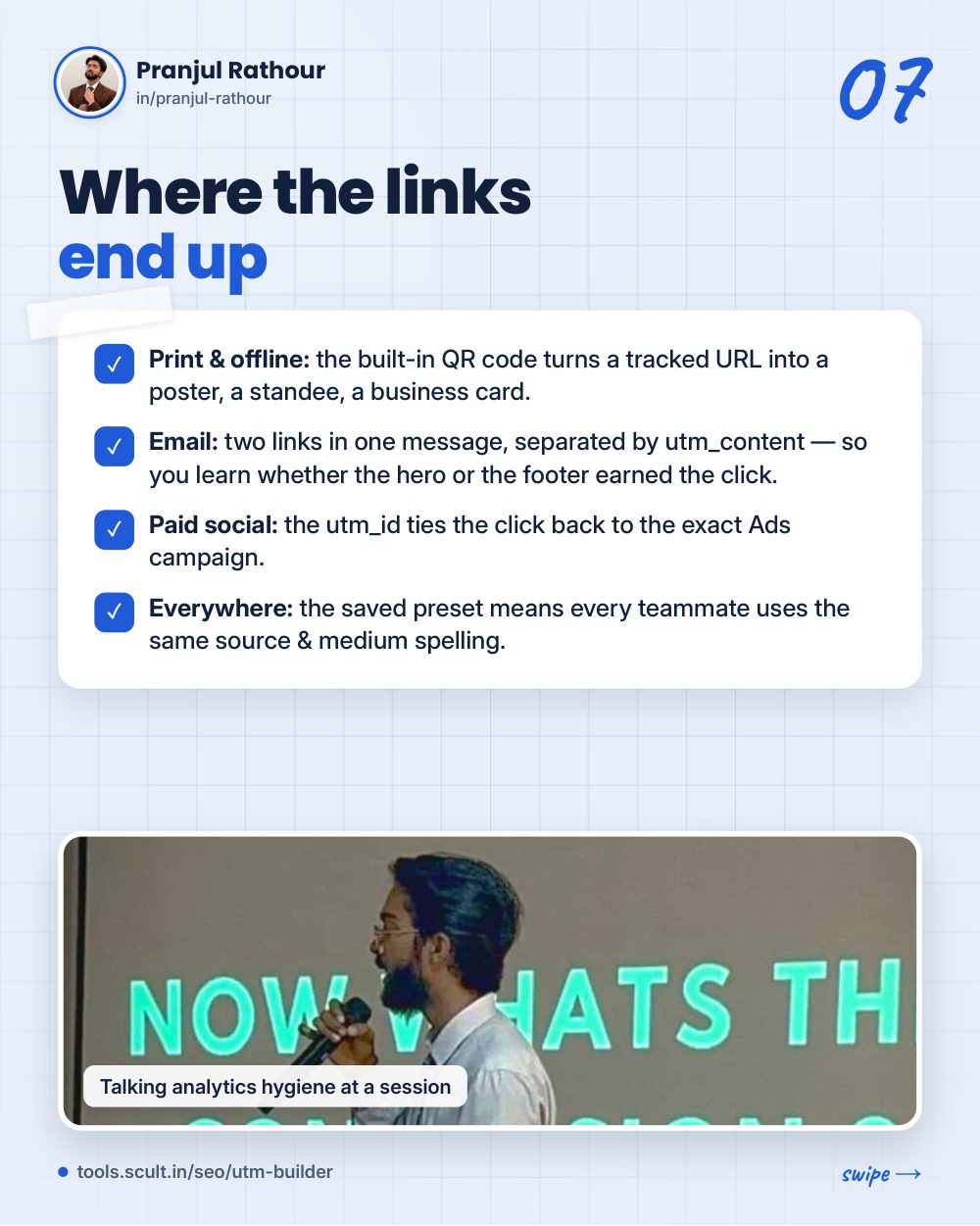 UTM links that survive GA4, slide 7 of 9
