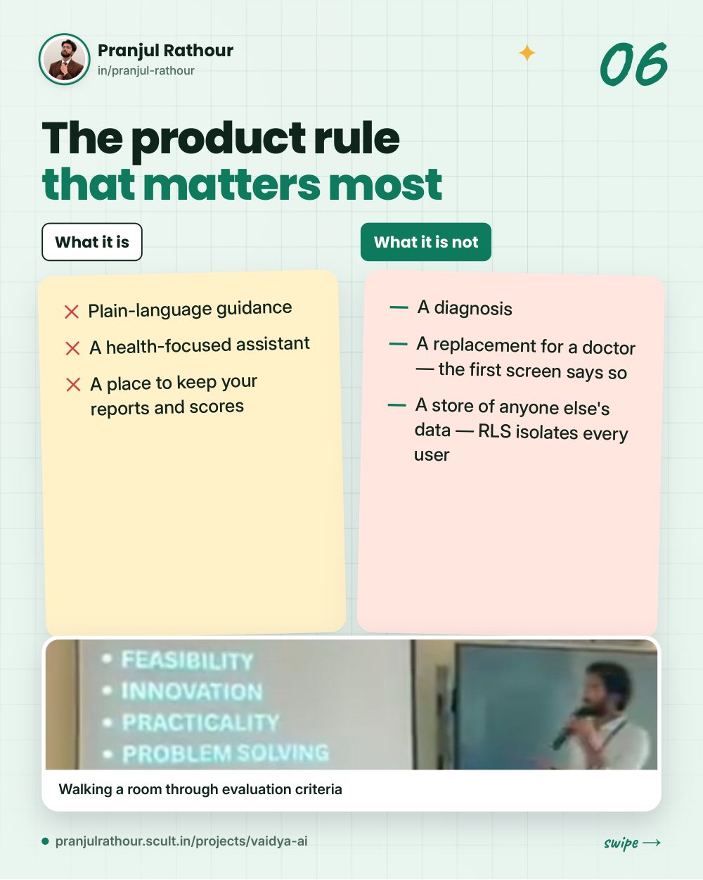 Vaidya AI, slide 6 of 9