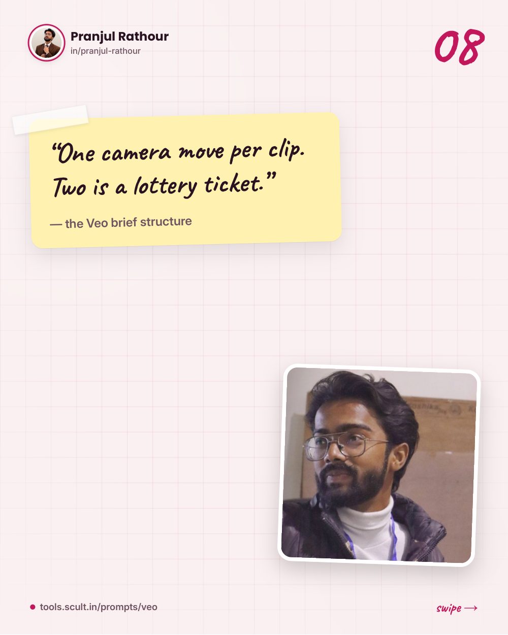 34 Veo and 30 Nano Banana prompts, slide 8 of 9
