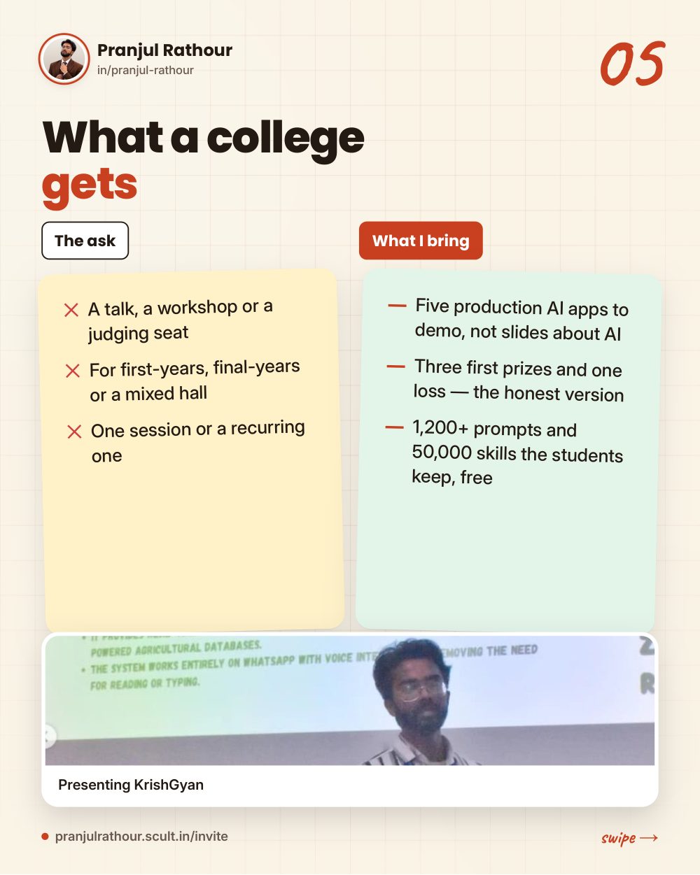 Why I speak at student communities for free, slide 5 of 8